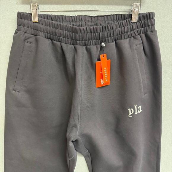 YoungLA Men’s Cozy Set Jogger Pants Black Men’s Size XXL NEW NWT - Picture 3 of 8